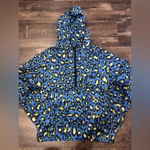 Leopard Print Hooded Windbreaker Jacket